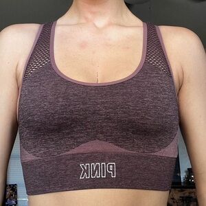 PINK Victoria's Secret Women's Sports Bra - Dark Pink